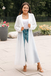 Collared Tulle Duster