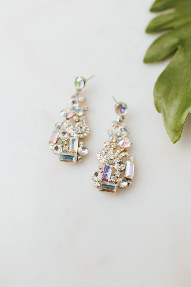 Multi Stone Chandelier Earring