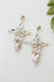 Cross Shaped With All Over Stone Dangle Earring