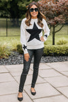 Large Front & Wrist Star Sweater