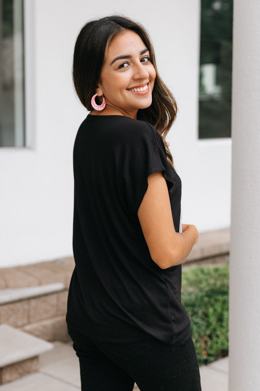 Girl with Coffee and Braid Short Sleeve