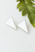 Solid Triangle Metal Earring With Rhinestone Trim