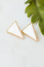 Solid Triangle Metal Earring With Rhinestone Trim