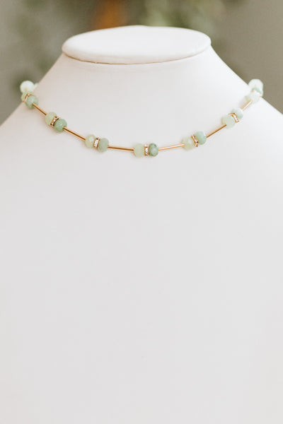 Two Bead & Thin Bar Alternate Strand Necklace (SALE)