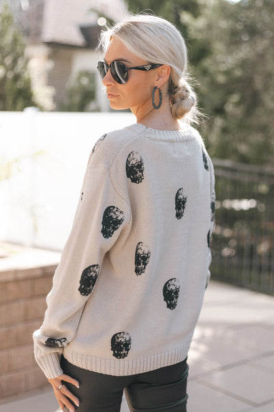 Spaced Skull Knitted Sweater