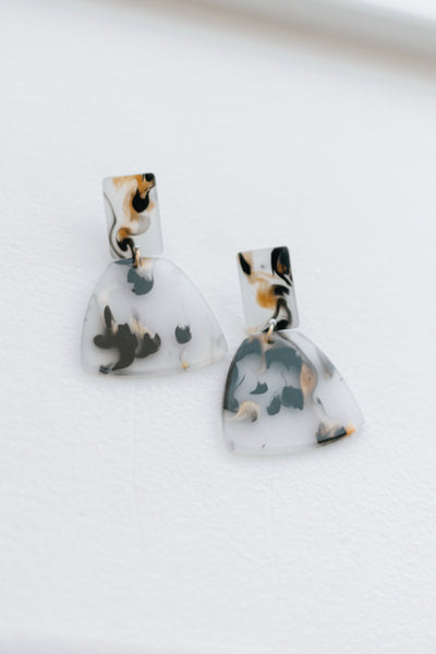 Paint Streak Irregular Shape Earrings