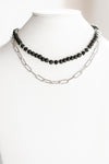 2 Layer Beaded Chain Necklace