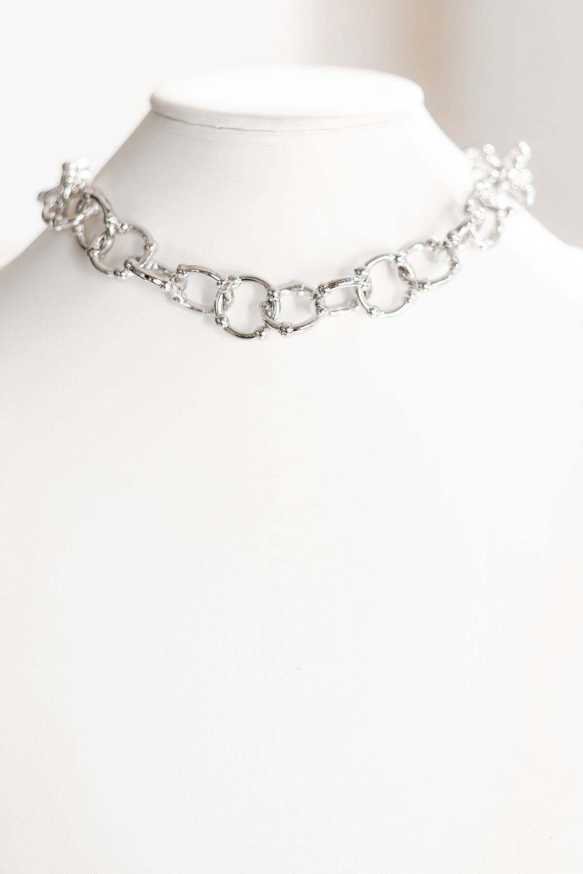 Circle &amp; Ball Chain Necklace