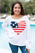 American Flag Heart Knit Sweater (SALE)