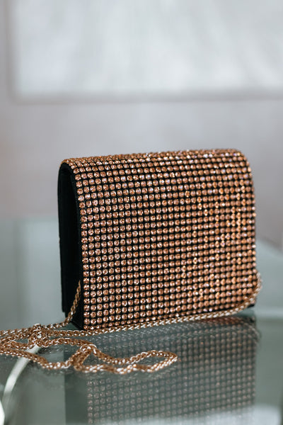 Dazzle Rhinestone Flap Over Clutch