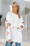 Sequin Christmas Sleeve Sweater