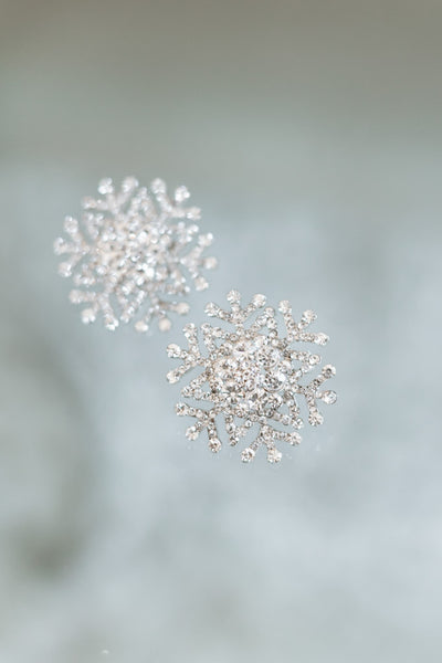 XL Detailed Snowflake Earrings