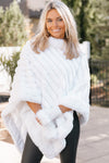 Majestic Ruffle Faux Fur Poncho