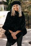 Majestic Ruffle Faux Fur Poncho