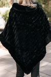 Majestic Ruffle Faux Fur Poncho