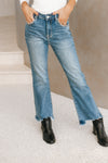 High Rise Ankle Straight Jeans