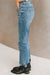 High Rise Ankle Straight Jeans