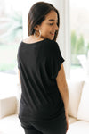 Lady Sitting On The O Short Sleeve Top
