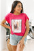 Lady Sitting On The O Short Sleeve Top