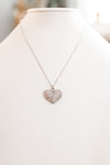 Pave Puffy Heart Necklace