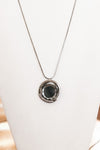 Metal Circles with Circle Stone Necklace