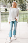 Dolman Long Sleeve Rhinestone Top