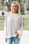 Dolman Long Sleeve Rhinestone Top