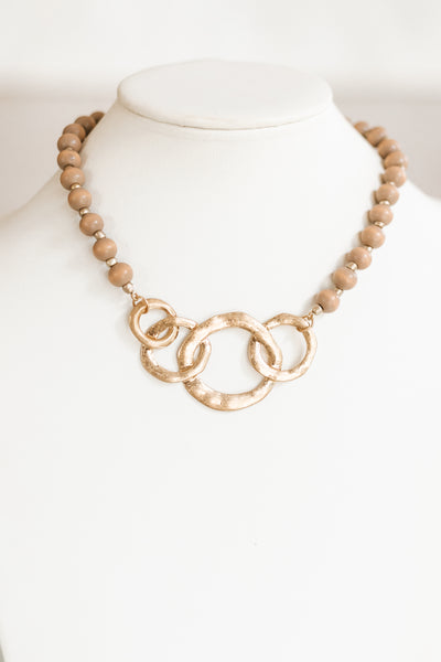 4 Intertwined Circle Bead Necklace