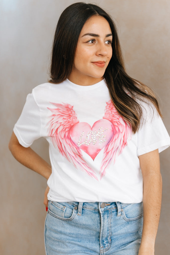 Heart with Wings "LOVE" T-Shirt (SALE)