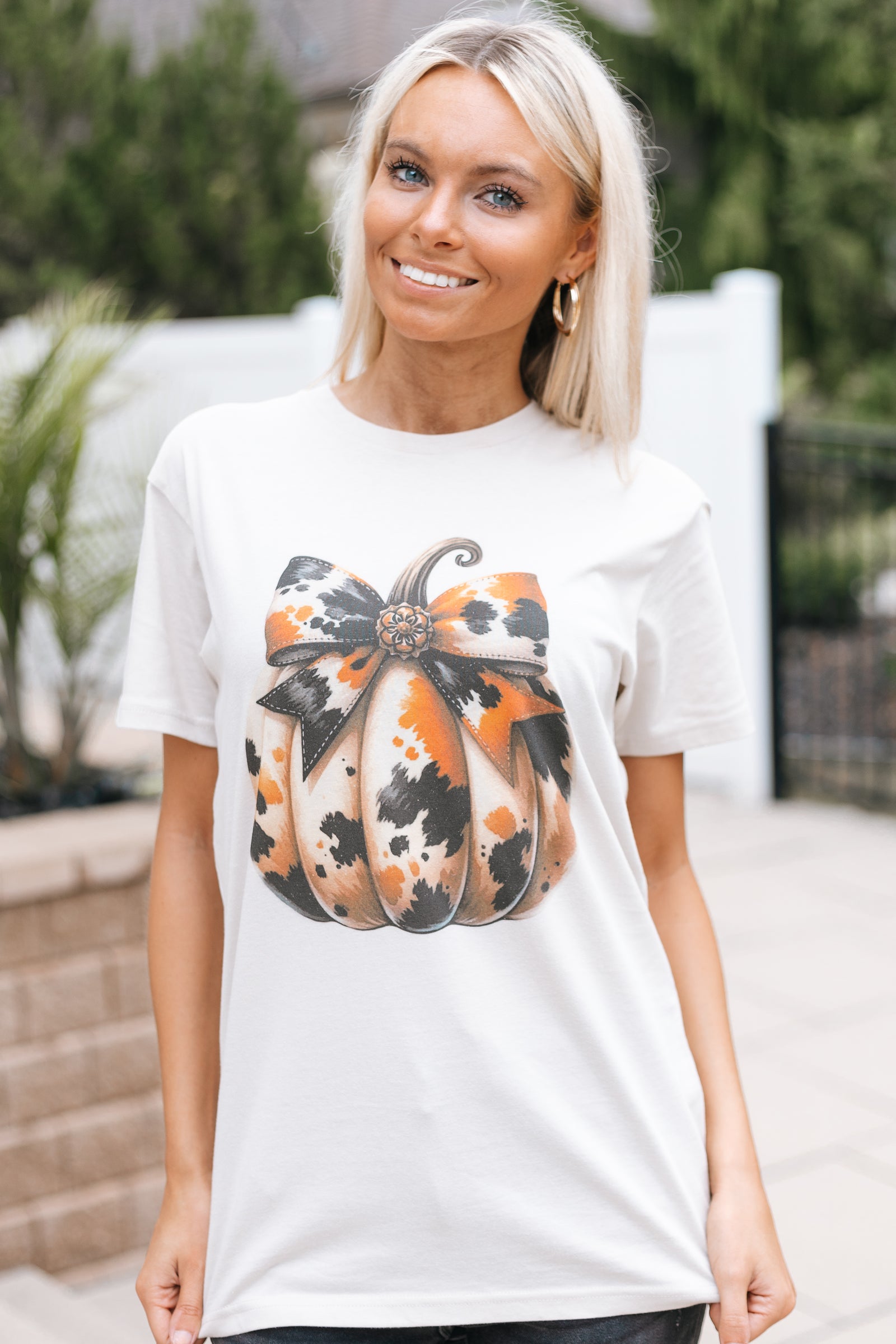 Cowhide Bow Pumpkin T-Shirt (SALE)