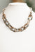 1 Rhinestone Link Marbled Resin Necklace