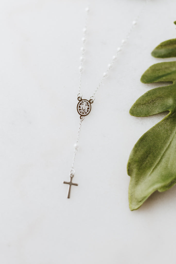 Dainty Pearl Rosary Bracelet