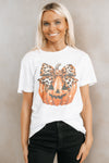 Leopard Ribbon Pumpkin T Shirt