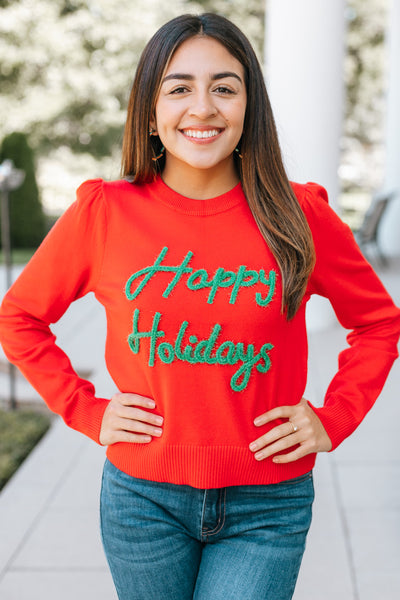 "Happy Holidays" Sweater