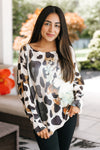 Leopard Floral Italian Sweater