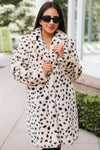 Leopard Print Faux Fur Jacket