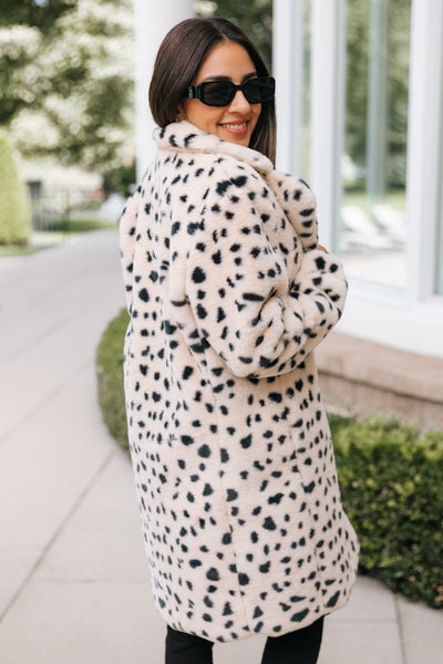 Leopard Print Faux Fur Jacket