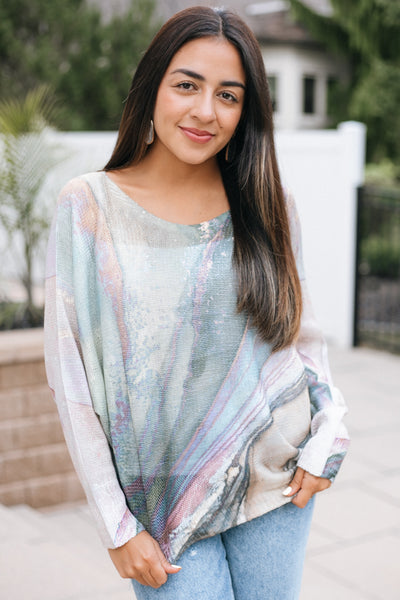 Tie Dye Print Italian Sweater