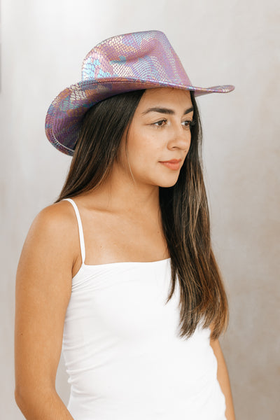 Snakeskin Metallic Cowboy Hat