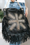 Studded 8 Point Design Chain Handle Purse