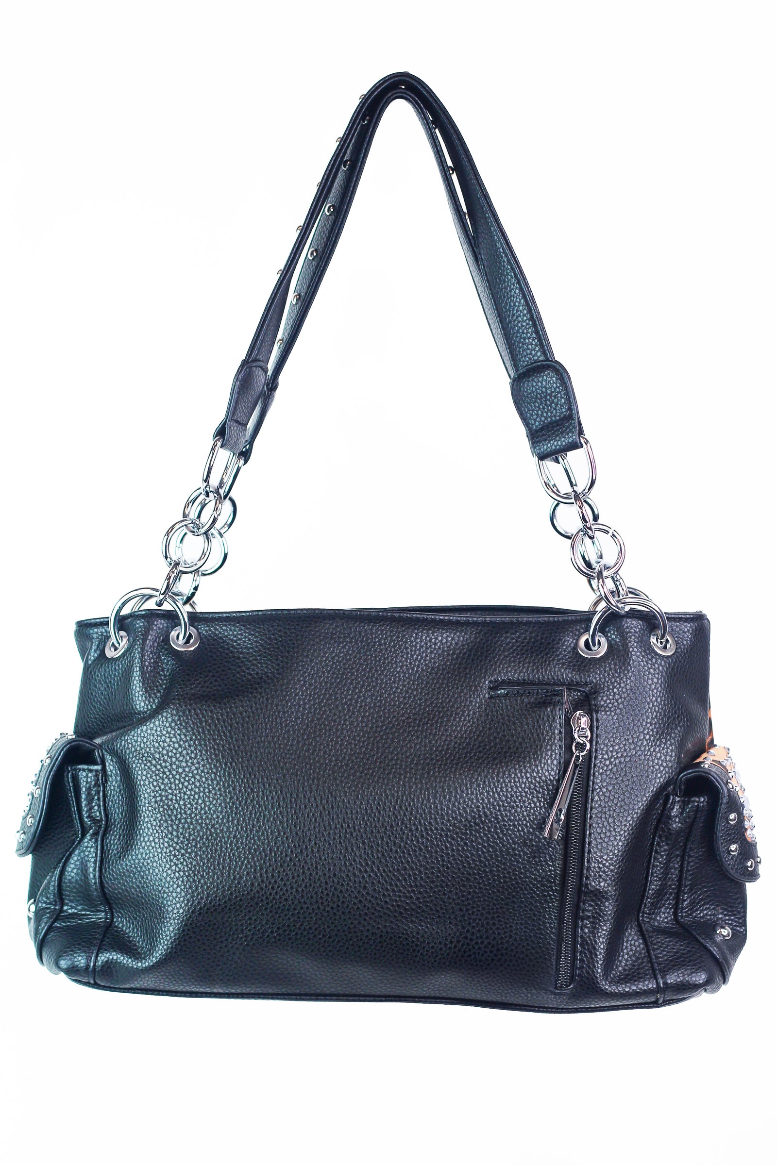 Ombre Rhinestone Handbag w/ Side Pockets