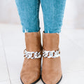 Chain Link Pointed Toe Bootie (SALE)