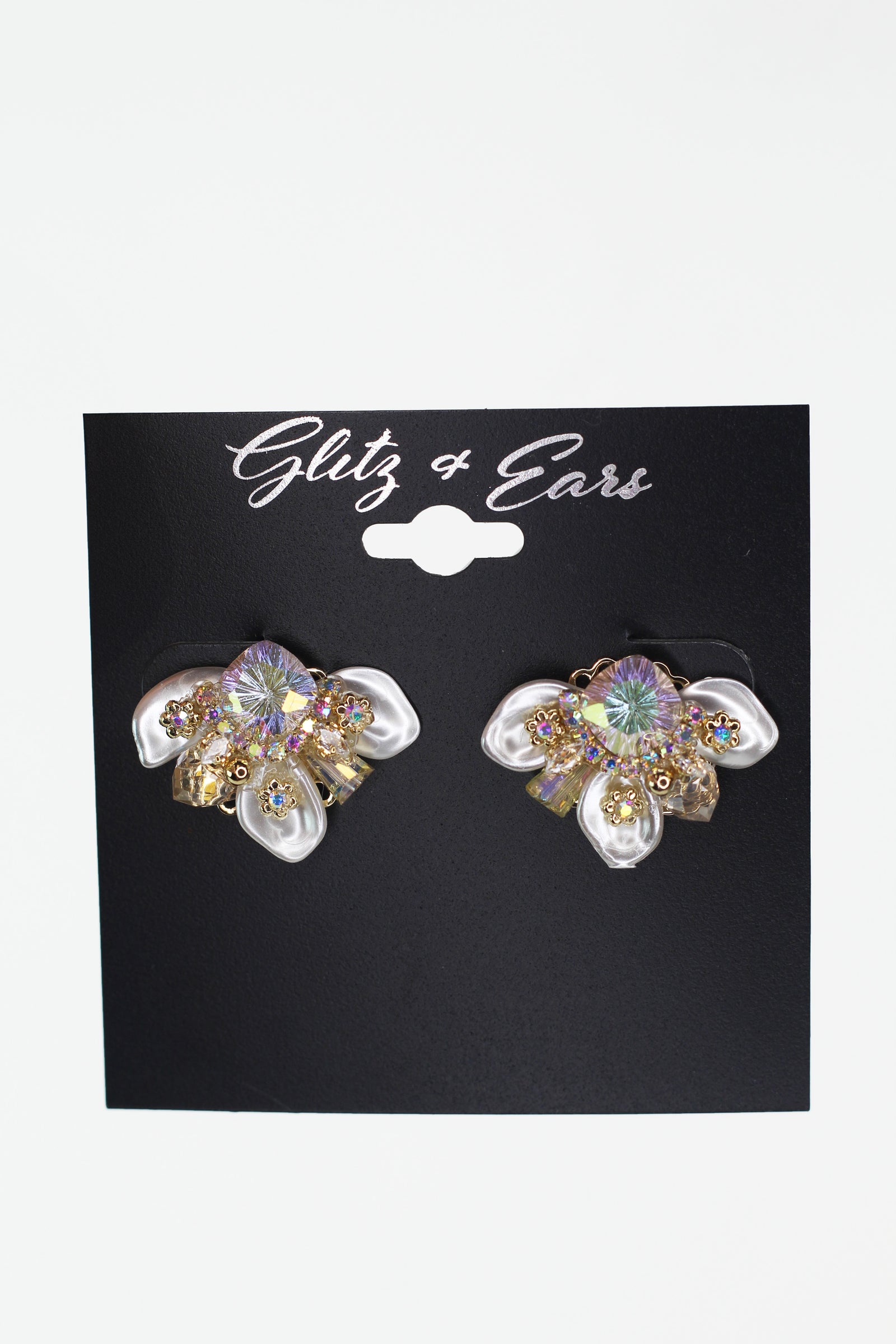 Petals Stones & Beads Stud Earrings