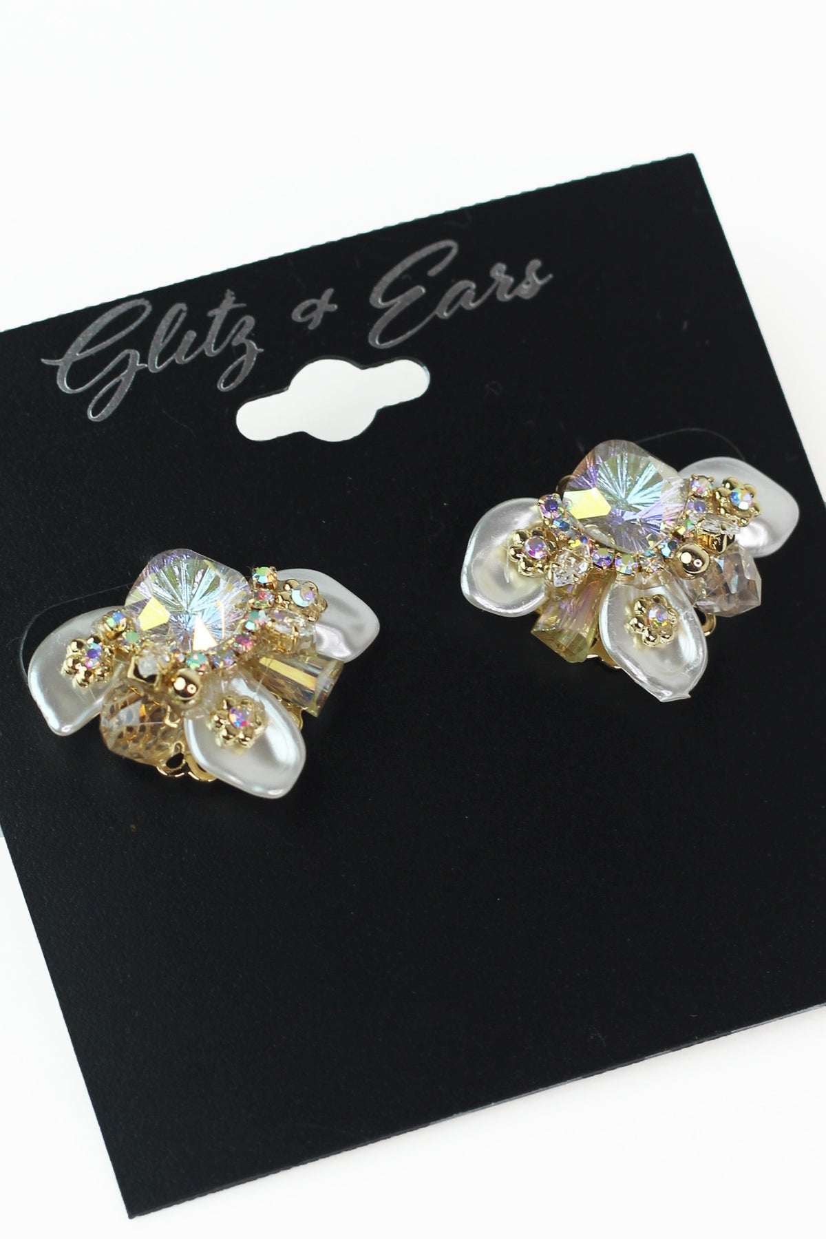 Petals Stones & Beads Stud Earrings