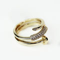 Pave Accented Nail Ring