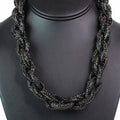 Braided Rhinestone Necklace