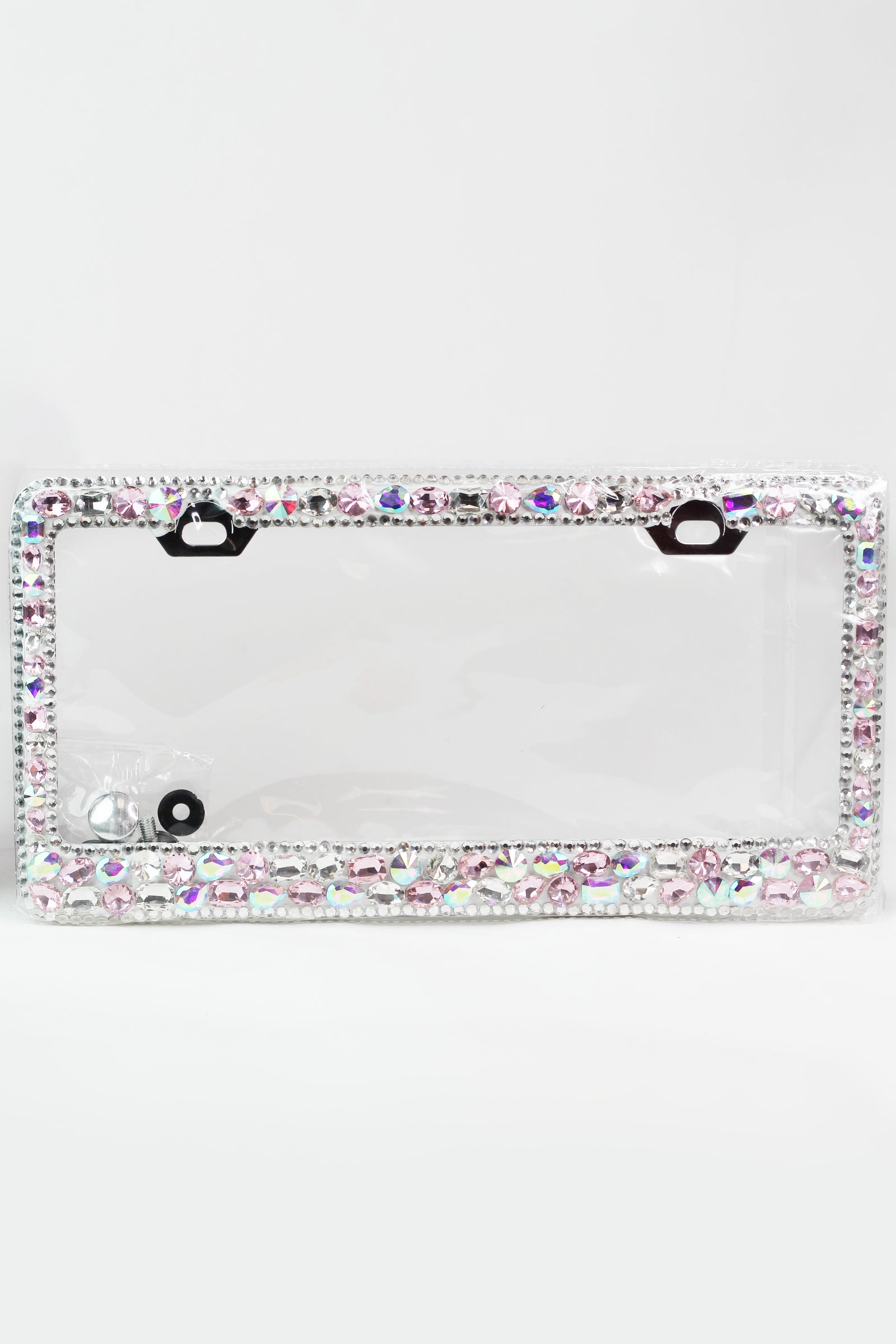Chunky Rhinestone License Plate Holder