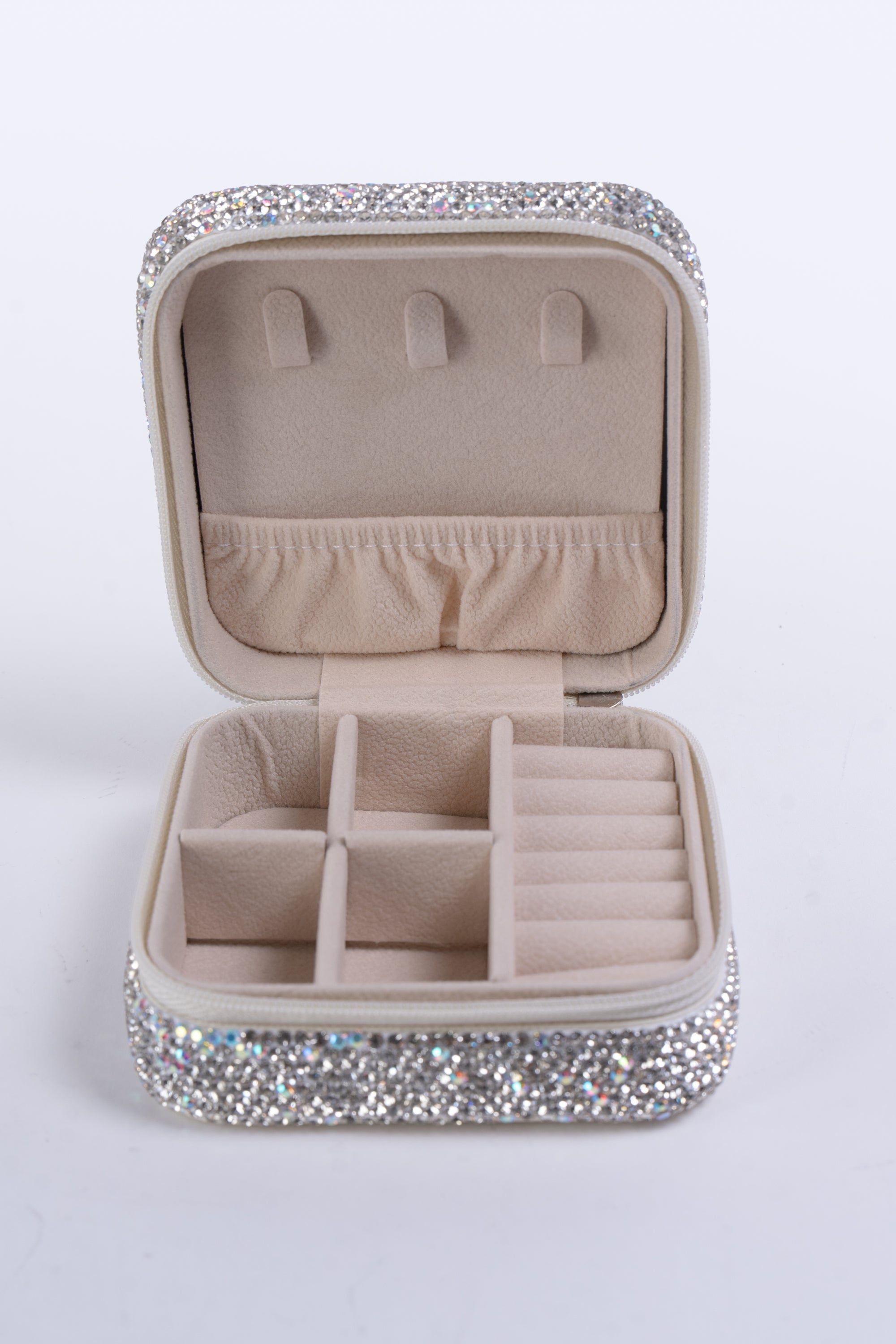 All Rhinestone Heart Middle Jewelry box