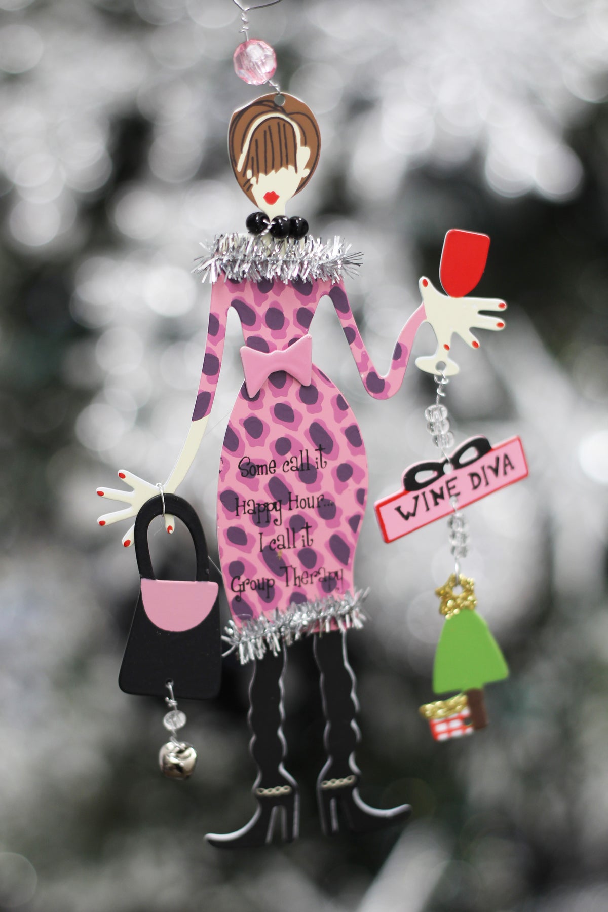 Fashion Ladies Metal Christmas Ornaments