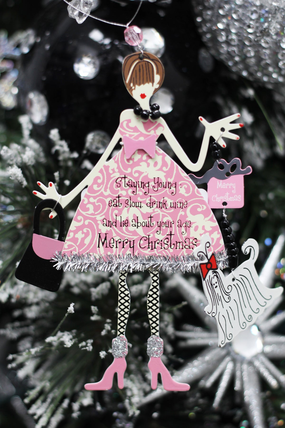Fashion Ladies Metal Christmas Ornaments